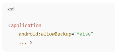 Disable backup in production apps